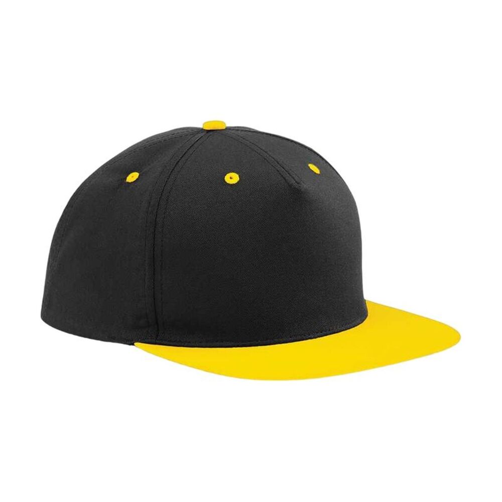 Beechfield Contrast 5 Panel  Cap / Black/Yellow